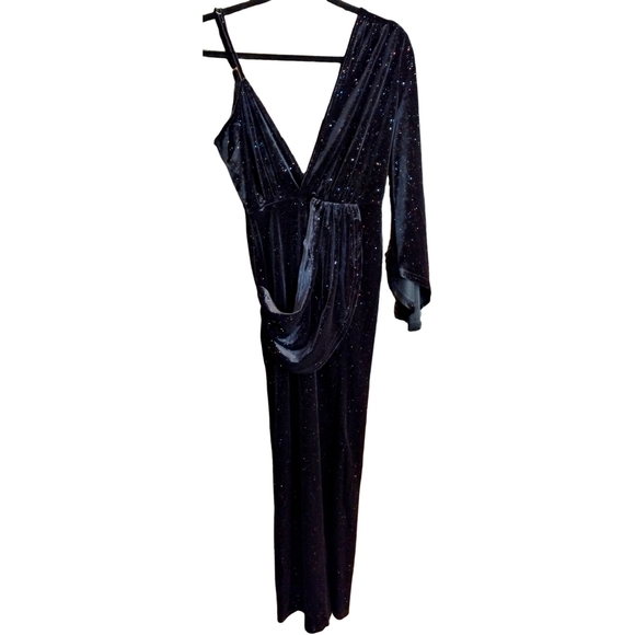 AREA Stars 'Bianca' Glitter Dress, Size Small, Black/ Multicolored Glitter - Picture 5 of 9